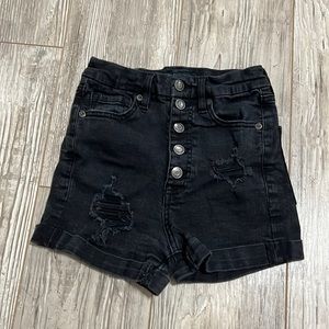 aeropostal black high rise shorts